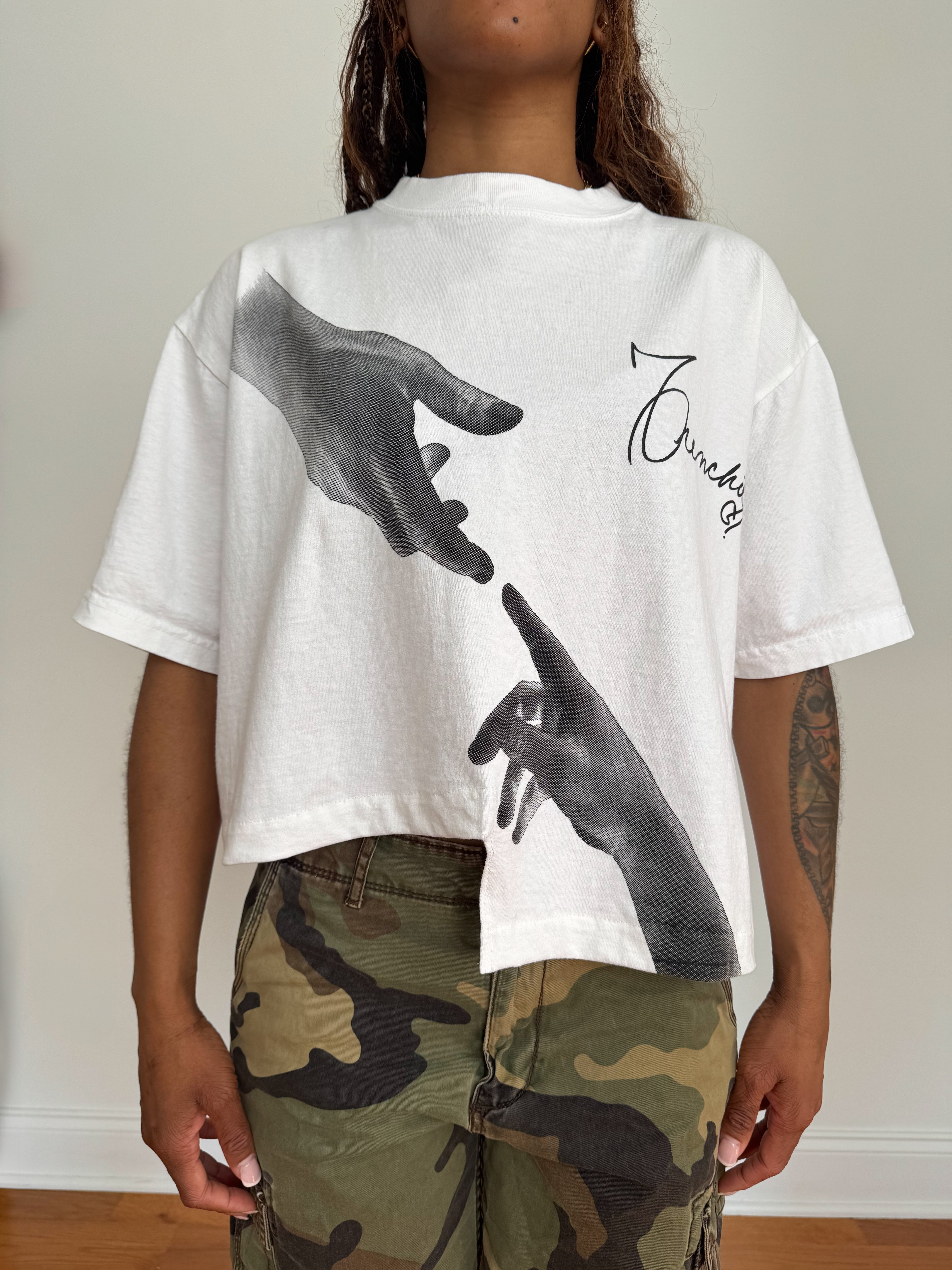 Mercy Crop Tee – White
