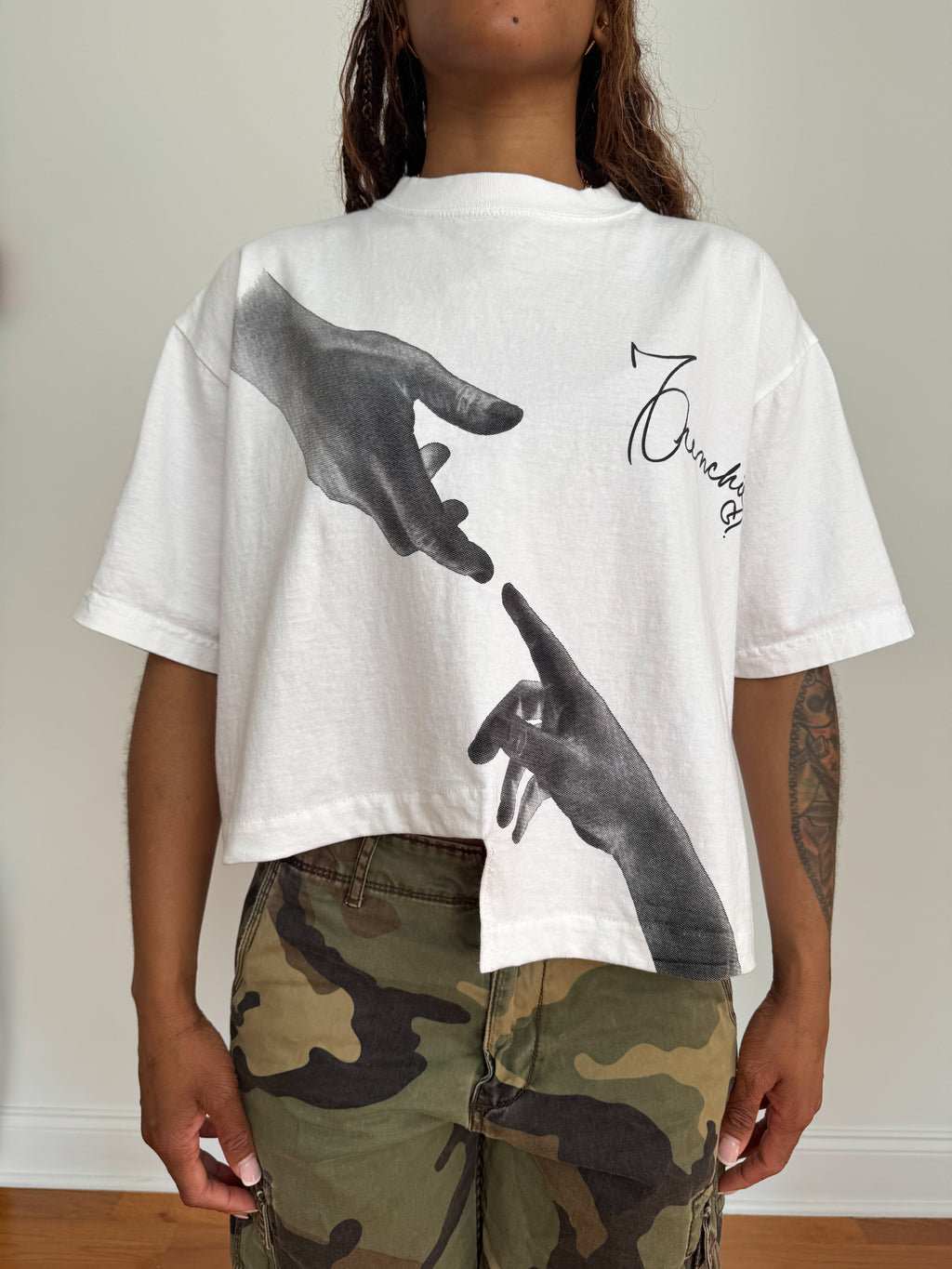 Mercy Crop Tee – White