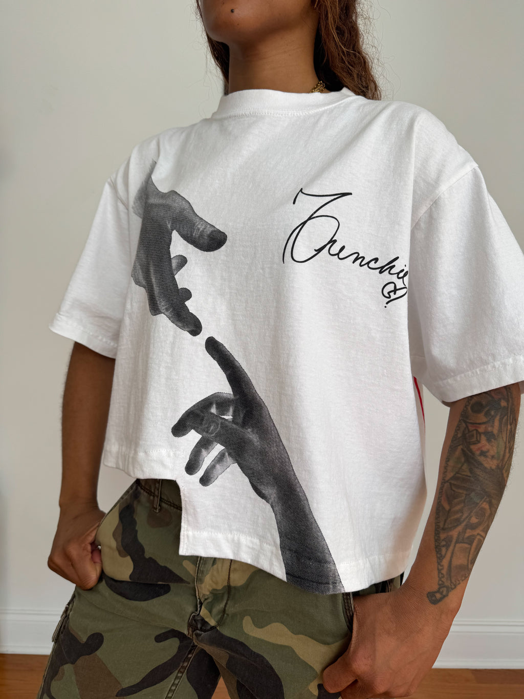 Mercy Crop Tee – White